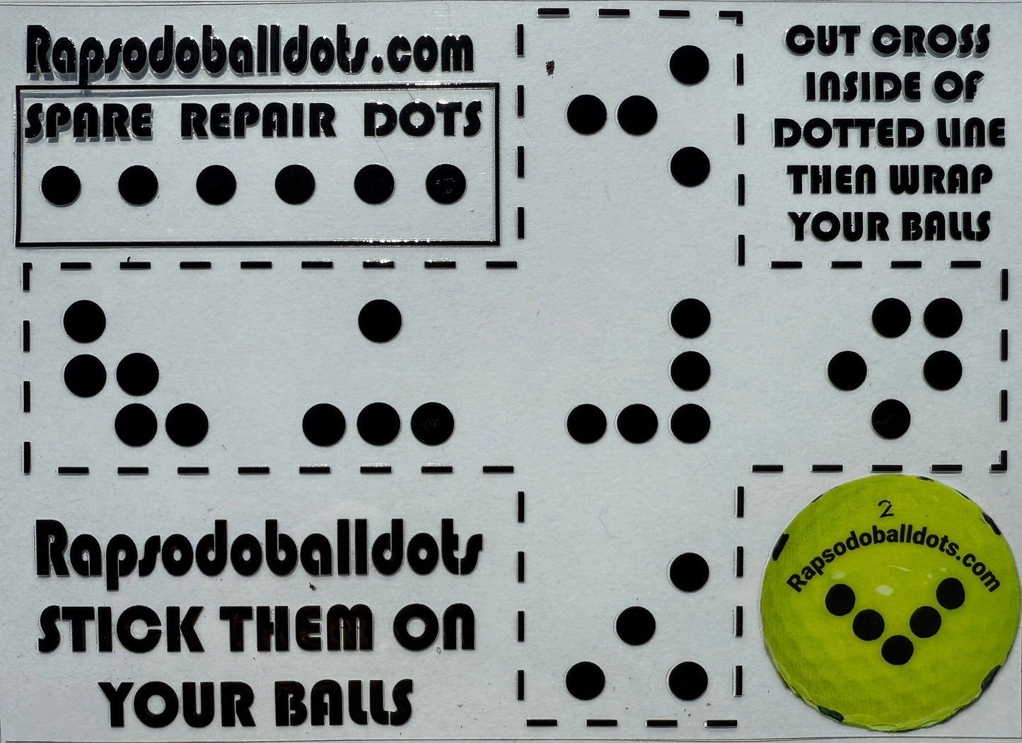 Rapsodo MLM2PRO Ball Dots Gen-2. Pack of 60